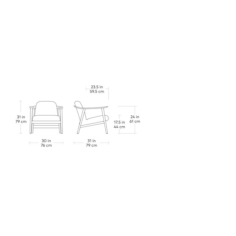 Standard armchair online dimensions